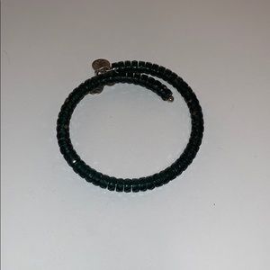 Beaded navy blue wrap Alex and Ani bracelet